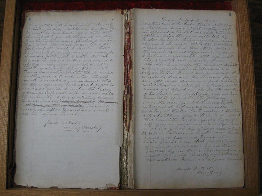Picture of 1888 JOURNAL OF MEETING MINUTES